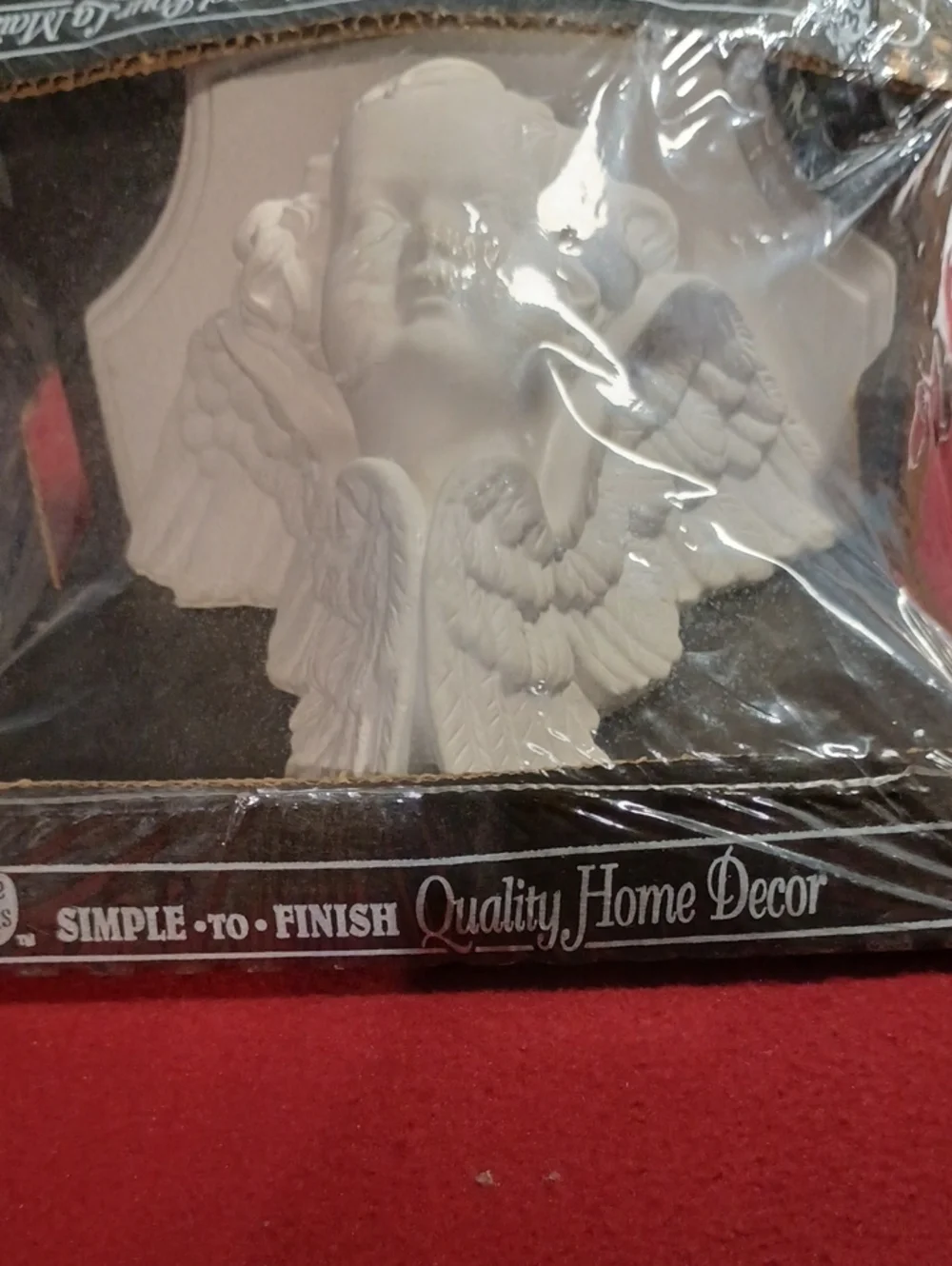 Wee Crafts‎ Wall Bracket Cherub Unpainted Accents Unlimited 7 x 7 in mol